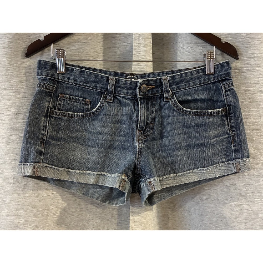 Y2K Low Rise Festival Beach Denim Shorts Mossimo Size 9 Juniors Women's Vintage